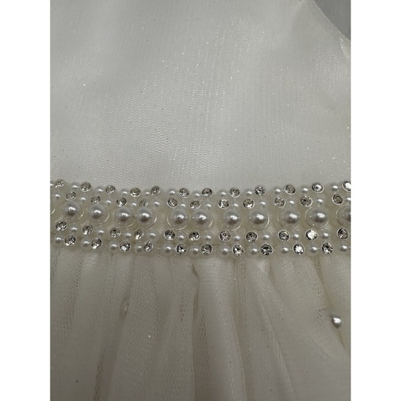 Child's formal dress Couture Princess Sz 3T White with beads/rinestones - Picture 7 of 16